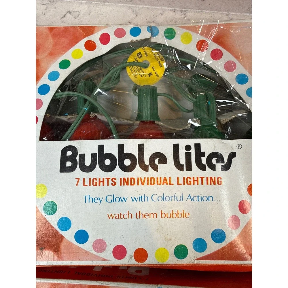 Vintage Noma Bubble Lites 7‎ Light Sets and GKI Bethlehem 3 Pack Replacement